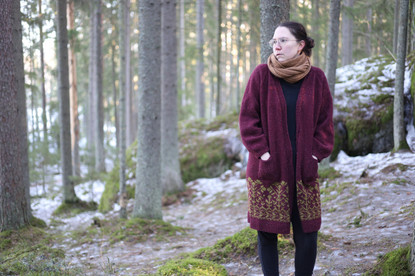 Mustikkametsä villatakki, printtiohje