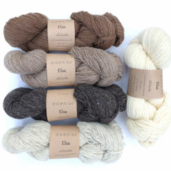 Elsa wool yarn, uncolored, 120g