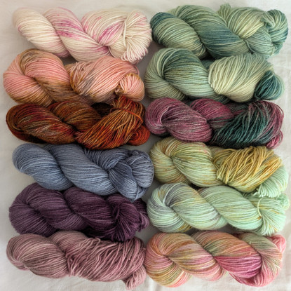 Tarmo wool sock yarn, hand dyed