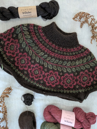 Yarn package for Poppy Bloom pullover