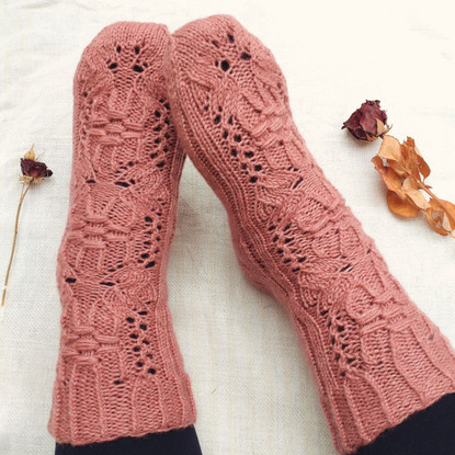 Clematis socks, pattern as a file