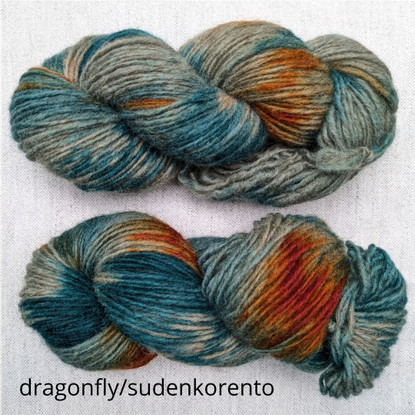 Onneli fluffy lamb´s wool yarn, hand dyed