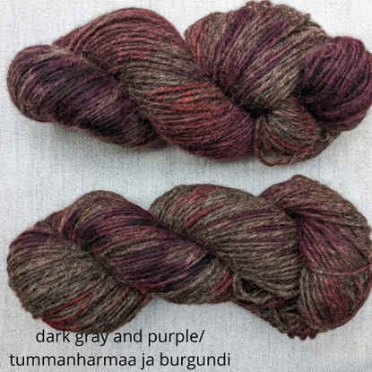 Onneli fluffy lamb´s wool yarn, hand dyed