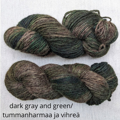 Onneli fluffy lamb´s wool yarn, hand dyed