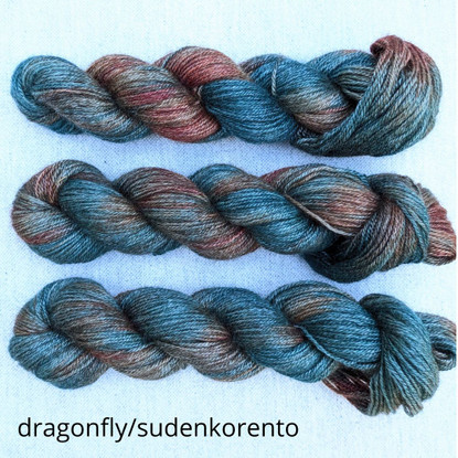 Pentti worsted yarn, hand dyed