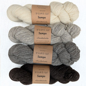 Sampo wool sock yarn, undyed