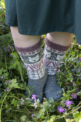 Sock pattern, in Finnish