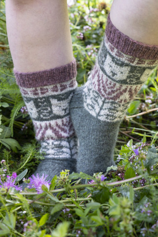 Sock pattern, in Finnish