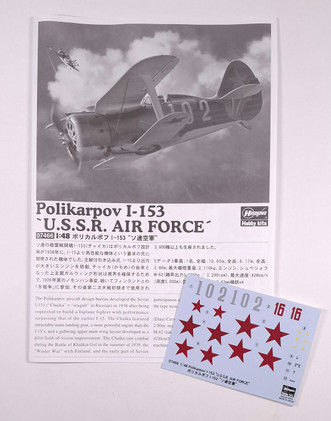 KÄYTETTY Hasegawa 1/48 Polikarpov I-153 U.S.S.R. Air Force'