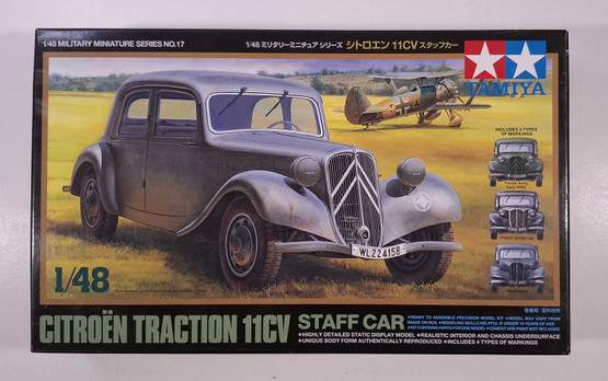 KÄYTETTY Tamiya 1/48 Citroën Traction 11CV Staff Car