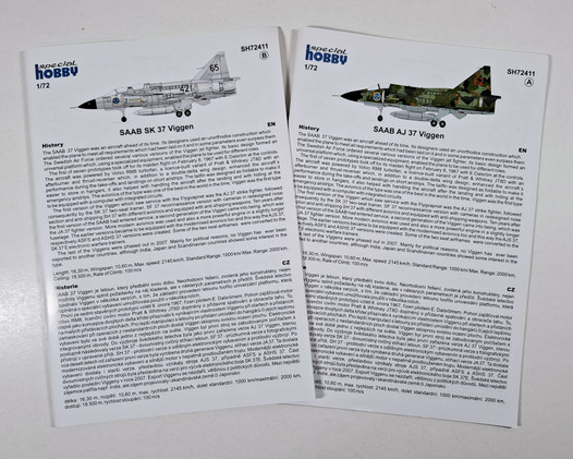 KÄYTETTY Special Hobby 1/72 AJ-37/SK-37 Viggen 