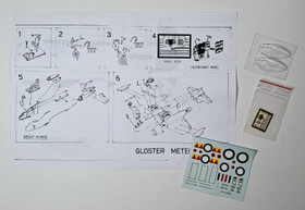 KÄYTETTY PJ Production 1/72 Gloster Meteor F8 + lisäosia