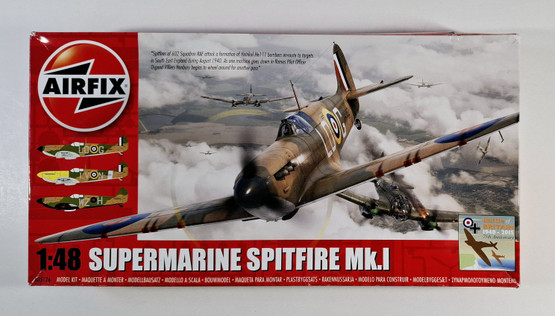 KÄYTETTY Airfix 1/48 Supermarine Spitfire Mk.I + lisäosia