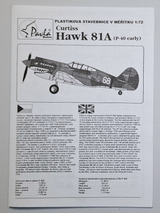 KÄYTETTY Pavla Models 1/72 Curtiss Hawk 81A (Early P-40)