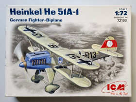 KÄYTETTY ICM 1/72 Heinkel He 51A-1