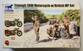 KÄYTETTY Bronco Models 1/35 Triumph 3HW Motorcycle w/British MP Set