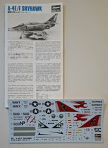 KÄYTETTY Hasegawa 1/72 A-4E/F Skyhawk (U.S. Navy/M.C. Carrier-Based Attacker)
