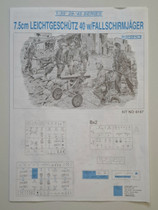 KÄYTETTY Dragon 1/35 7.5cm Leichtgeschütz 40 w/Fallschirmjäger