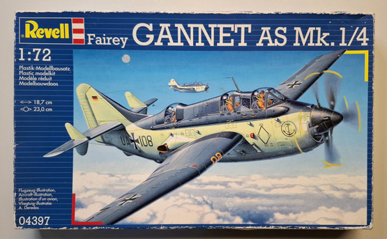 KÄYTETTY Revell 1/72 Fairey Gannet AS Mk. 1/4 + lisäosia