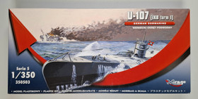KÄYTETTY Mirage Hobby 1/350 U-107 (IXB Turm I) German Submarine