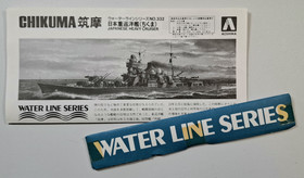 KÄYTETTY Aoshima 1/700 Chikuma Japanese Heavy Cruiser