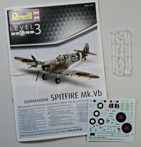 KÄYTETTY Revell 1/72 Supermarine Spitfire Mk.Vb + lisäosia