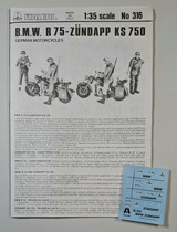 KÄYTETTY Italeri 1/35 BMW R 75 & Zündapp KS 750