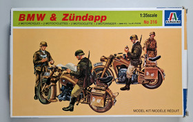 KÄYTETTY Italeri 1/35 BMW R 75 & Zündapp KS 750