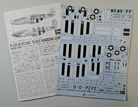 KÄYTETTY Hasegawa 1/72 P-51B Mustang 'D-Day Marking Combo'