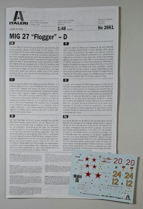 KÄYTETTY Italeri 1/48 MiG-27 Flogger-D