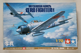 KÄYTETTY Tamiya 1/72 Mitsubishi A6M2b Zero Fighter (Zeke) + lisäosia