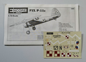 KÄYTETTY Encore Models 1/72 PZL P-11c