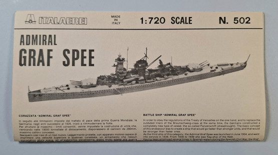 KÄYTETTY Italaerei 1/720 Admiral Graf Spee
