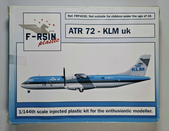 KÄYTETTY F-RSIN Plastic 1/144 ATR 72 - KLM uk + lisäosia