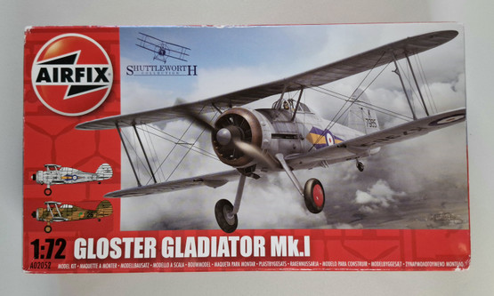 KÄYTETTY Airfix 1/72 Gloster Gladiator Mk.I + lisäosia