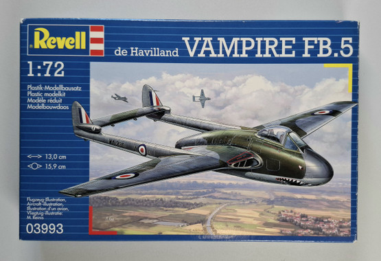 KÄYTETTY Revell 1/72 de Havilland Vampire FB.5