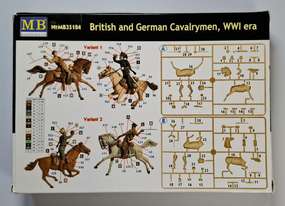 KÄYTETTY Master Box 1/35 British and German Cavalrymen, WWI era
