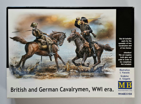 KÄYTETTY Master Box 1/35 British and German Cavalrymen, WWI era