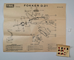 KÄYTETTY Frog 1/72 Fokker D21 Fighter