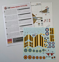 KÄYTETTY Airfix 1/48 Hawker Hunter F.4/F.5/J34 + lisäosia