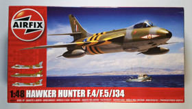KÄYTETTY Airfix 1/48 Hawker Hunter F.4/F.5/J34 + lisäosia