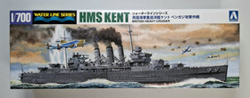 KÄYTETTY Aoshima 1/700 HMS Kent British Heavy Cruiser