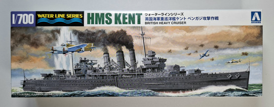 KÄYTETTY Aoshima 1/700 HMS Kent British Heavy Cruiser