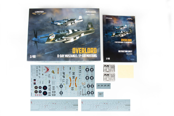 Eduard 1/48 Overlord D-Day Mustangs / P-51B Mustang (Limited Edition DUAL COMBO)
