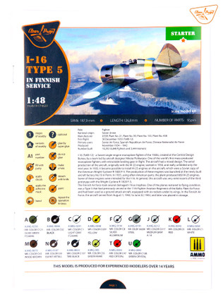 Clear Prop 1/48 I-16 Type 5 in Finnish Service