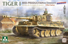 Takom 1/35 Tiger I Mid Production w/Zimmerit Sd.Kfz.181 Pz.Kpfw.VI Ausf.E Otto Carius