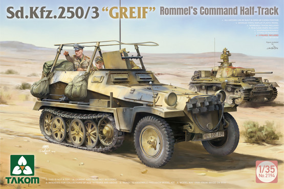 Takom 1/35 Sd.Kfz.250/3 “GREIF” Rommel’s Command Half-Track