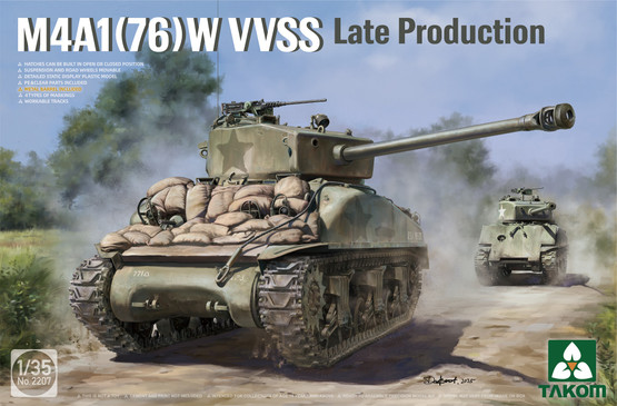 Takom 1/35 M4A1(76)W VVSS Late Production