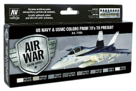 Vallejo Model Air 71.155 US Navy & USMC colors from 70's to present maalisetti 8x17ml