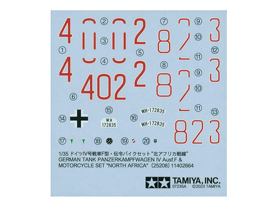 Tamiya 1/35 Panzerkampfwagen IV Ausf F. & Motorcycle North Africa